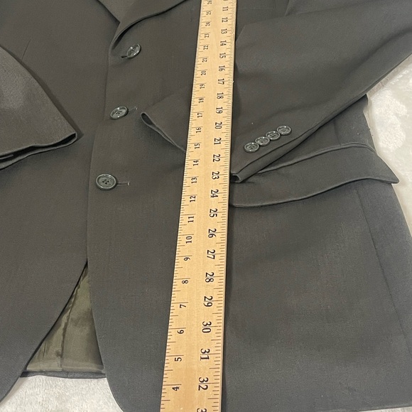 JONES NEW YORK Vtg Mens Gray Golden Fil Wool Suit Jacket 42L USA Career Blazer - Picture 4 of 13